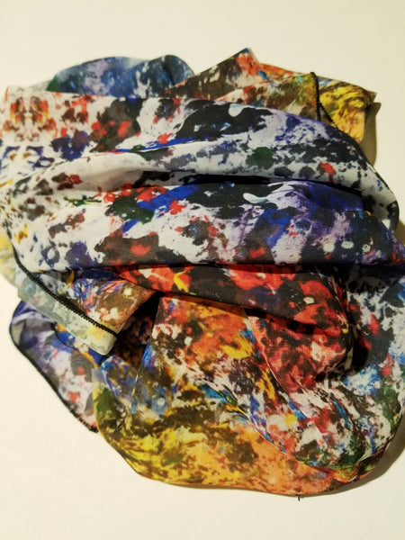 Flowing Scarf "Between Black and White"