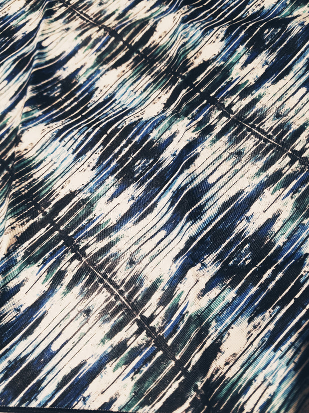 Pocket Square, "Blue and Black Drip"