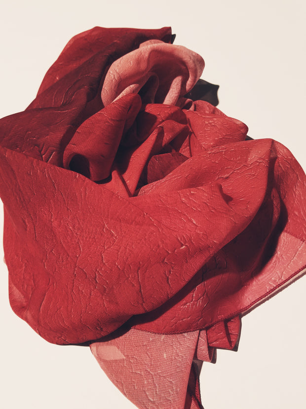 Bamboo Scarf, "Color Field Crimson" (limited production)