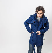 Couture Reversible Trench, Midnight for Men (bespoke, hand-tailored)