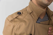 Couture Reversible Trench, Khaki for Men (bespoke, hand-tailored)