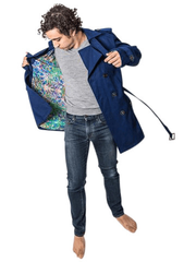 Couture Reversible Trench, Midnight for Men (bespoke, hand-tailored)